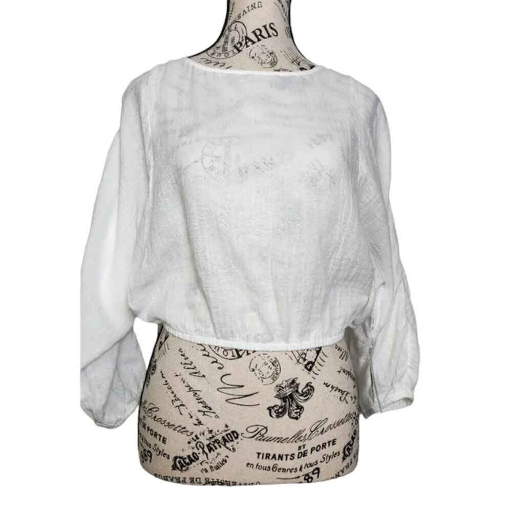 Melrose and Market Women's White Crop Top S NWT